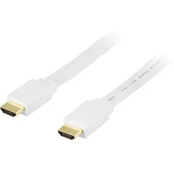 Deltaco 2m HDMI, 2 m, HDMI Typ A (Standard), HDMI Typ A (Standard), 3D, Weiß