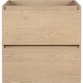 Rodan | Waschbeckunterschrank 100 CM - Eiche Hell - Badmöbel, Badezimmerschränk, Badezimmermöbel, Bücherregal, Regal - Hellbraun