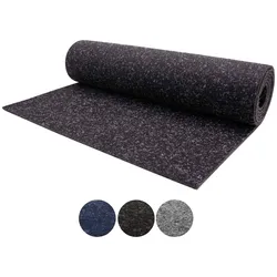 Nadelvliesteppich "TURBO", grau (anthrazit), B:200cm H:5mm L:2000cm, Nadelfilz, PRIMAFLOR-IDEEN IN TEXTIL, Teppiche, robust und strapazierfähig, fußbodenheizungsgeeignet, Kurzflor Teppich