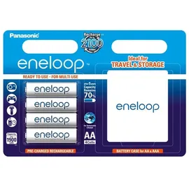 Panasonic eneloop Standard Akku AA 4er-Blister BK-3MCCEC4BE + Schutzbox