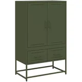 vidaXL Highboard Olivgrün 68x39x111,5 cm Stahl