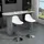 Homcom 2er-Set Barhocker mit Lehne Höhenverstellbar Weiß Stahl 40 x 42 x 82-104cm