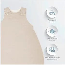 Julius Zöllner Baby Schlafsack Musselin Sand 56/62
