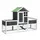 vidaXL Kaninchenstall Grau 170x63x113 cm Massivholz Kiefer