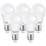 Aigostar Led E27 15W Leuchtmittel Birne Lampe 3000K 1500 Lumen Abstrahlwinkel 280 Grad A60 Glühbirnen Tropfen 5 Stücke Energiesparend