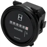 Jayron DC 6V bis 80V runder Quarz Betriebsstundenzähler Snap-In-Installation Mechanischer Timer für Rasentraktor Baumstumpffräse Generator Gabelstapler ATV Schneemobil Dirtbike Segelboot