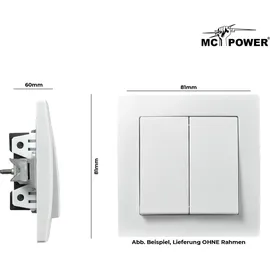 McPower Taster McPower ''Flair'' 2-fach, 250V/10A, UP, weiß