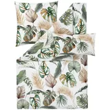 Estella Mako-Satin Bettwäsche Orlanda grün 155x220+80x80+40x80 cm