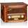Roadstar HRA-1500UEMP Tragbares CD-Radio Vintage FM/MW, CD-MP3-Player, USB, Aufnahmefunktion, Stereo, Fernbedienung, Kopfhöreranschluss, Holz