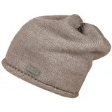 CAPO Strickmütze Beanie, Kaschmir-Touch Strick, Rollrand (1-St) beige|braun