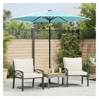 VidaXL Sonnenschirm mit Stahlmast Blau 223x223x213 cm