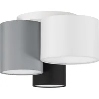 Nova Luce Bryson 3-flammig Ø 35 cm schwarz, weiß, grau