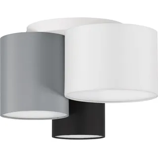 Nova Luce Bryson 3-flammig Ø 35 cm schwarz, weiß, grau