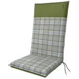 Doppler Sitzauflage Casa  (Hochlehner, L x B x H: 119 x 48 x 6 cm, Polyester, Grün/Grau)