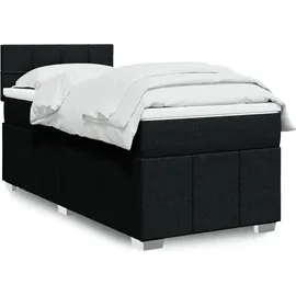 vidaXL Boxspringbett 90 x 190 cm Schwarz
