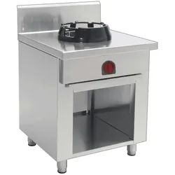 Wok mit 1 gasflamme auf ständer - 600x700x850 mm - 14 Kw - 320675L5 Eurast
