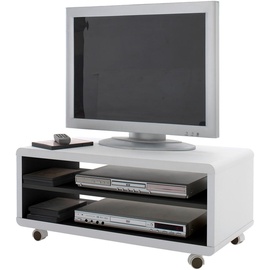 MCA Furniture TV-Lowboard 79 cm weiß/schwarz