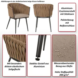 MCW Esszimmerstuhl N38 Alu beige 6er Set