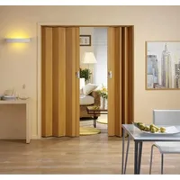 Falttür Modell 2 Kirschbaum 84x205cm Schiebetür Lamellentür Nischentür aus Kunststoff Faltwand