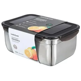 Lock & Lock Frischhaltedose Edelstahl silber 26,5 × 18,5 × 11 cm 3,6 l