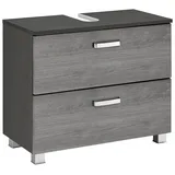 WELLTIME Waschbeckenunterschrank Ravenna 59 x 70 x 35 cm Grau