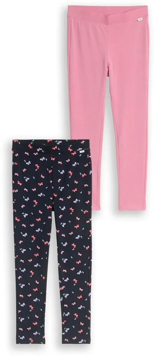 TOM TAILOR Mädchen Basic Leggings im 2-er Pack, rosa, Uni, Gr. 104