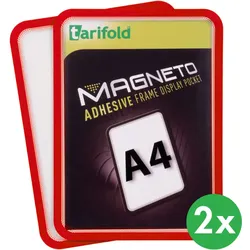 Magnetische Tasche A4, 2 Stk., rot