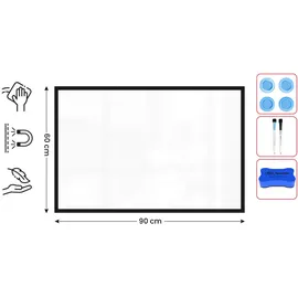 ALLboards Whiteboard 90 x 60 cm Schwarz
