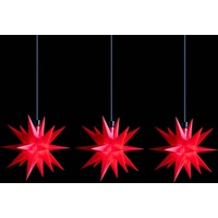 STERNTALER LED-Lichterkette Mini-Sterne außen 3-fl. rot