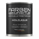 Farben Manufaktur Holzlasur Lasur Holzfarbe Holzschutzlack Holzlack lasierend n. deckend RAL 0,5L, Farbe: ca. RAL 7046 Telegrau 2