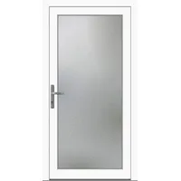 Kunststoff Nebeneingangstür Ganzglas "EMILY-Q" 60 mm Weiß RAL 9016 beidseitig innen öffnend DIN links