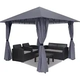 Sekey Garten Pavillon 3x3 m Grau