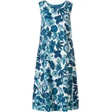 Viskose-Kleid, Druck blau, 52