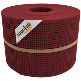 zaunzu® Sichtschutzstreifen 50 m Bordeauxrot Kunststoff