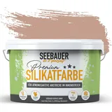 SEEBAUER diy Silikatfarbe Rot 2,5L für Innen (No. 306 Canadian Forest) Atmungsaktive Mineralfarbe für Allergiker - Abwaschbare Wandfarbe - Rottöne hohe Deckkraft