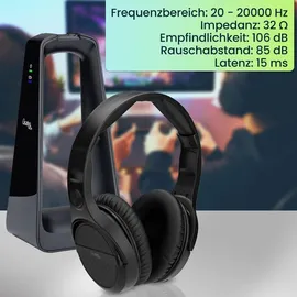 casativo-tech Digitaler Funk-Kopfhörer Schwarz