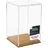 HMF 46881 Acryl Vitrine mit Holzsockel für Figuren, 14 x 14 x 22 cm