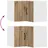 vidaXL Eckschrank Artisan-Eiche 57 x 57 x 40 cm Holzwerkstoff