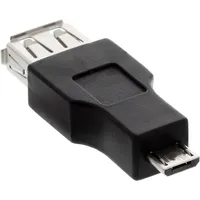 InLine Micro-USB OTG Adapter, Micro-B Stecker an USB A Buchse