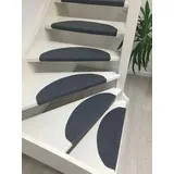 Buri Stufenmatten-Set 10-16 Stück Treppenschoner Treppenschutz Treppenmatten Matten - 10 Stück, grau