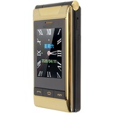 ASHATA Klapphandy für Senioren, 2G Klapptelefon, HD Dual Screen Display, Große Tasten, 5900 mAh Akku, Zwei SIM Kartensteckplätze, Entsperrtes Seniorenhandy (Gold)