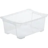 Rotho Evo Easy Aufbewahrungsbox 11l, lebensmittelechter Kunststoff (PP) BPA-frei, transparent, 11l (38.7 x 27.9 x 15.8 cm)