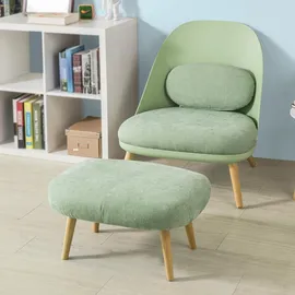 SoBuy Einzelsessel Polyester 67 x 76 x 73 cm Grün mit Hocker