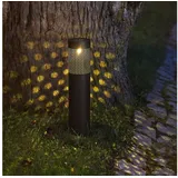 STAR Solarleuchte Edelstahl 85,0 cm inkl. Dämmerungssensor schwarz