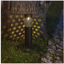 STAR Solarleuchte Edelstahl 85,0 cm inkl. Dämmerungssensor schwarz