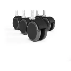 MS Beschläge Möbelrolle Lenkrolle (5, 10mm Ohne Bremse 5er Pack