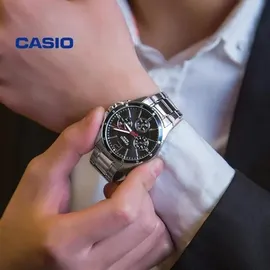 Casio MTP Analog Quarz Edelstahl 37 mm MTP-1374D-1