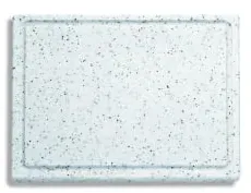 Dick Schneidbrett mit Saftrille, 53 x 32,5 cm 91530000-90 , Farbe: weiß