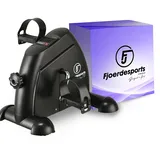 Fjoerdesports Mini-Heimtrainer, Arm- und Beintrainer, Bewegungstrainer, 2 in 1, mit Trainingsdisplay, Hometrainer, verschiedene Widerstandsstufen, Ausdauertraining, schwarz (41 x 40 x 30,6 cm)