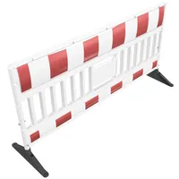 Schake Euro3-Absperrschranken mit Füßen RA1/A, Weiß-Rot